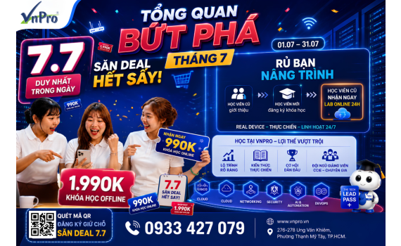 [BÙNG NỔ THÁNG 7] Săn Deal Khóa Học IT Lớn Nhất Năm Tại VnPro – Cơ Hội 