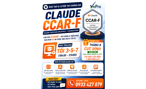 Đào Tạo & Luyện Thi Chứng Chỉ Claude CCAR-F (Claude Certified Architect - Foundations) Tại VnPro