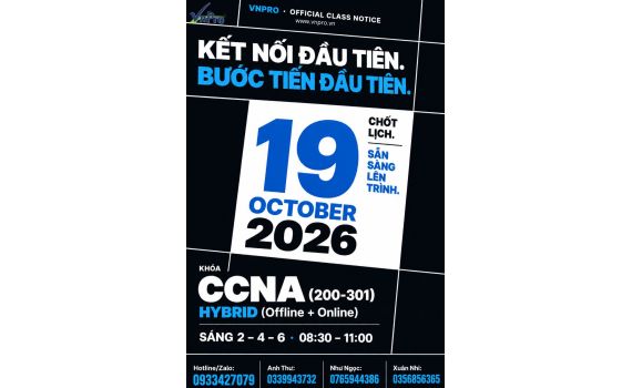 Khai Giảng Khóa Học CCNA (200-301) Hybrid: Nền Tảng Mạng Vững Chắc Cho Kỹ Sư IT
