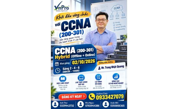 Khóa Học CCNA 200-301 Hybrid (Offline & Online)  VnPro