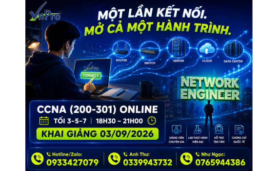 Khóa Học CCNA 200-301 Online Tháng 9/2026 Tại VnPro