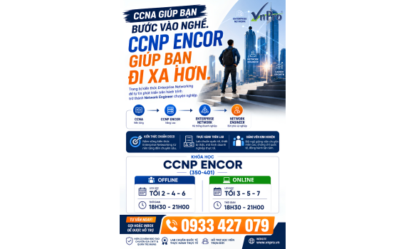 Khóa Học CCNP ENCOR (350-401) – Lộ Trình Vàng Cho Network Engineer Chuyên Nghiệp