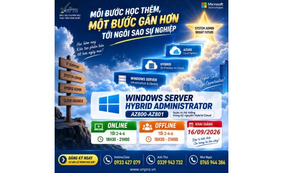 Khóa Học Windows Server Hybrid Administrator AZ-800 AZ-801 | VnPro