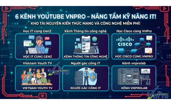Tổng Hợp 6 Kênh YouTube Tài Nguyên IT Miễn Phí Từ VnPro Dành Cho Cộng Đồng