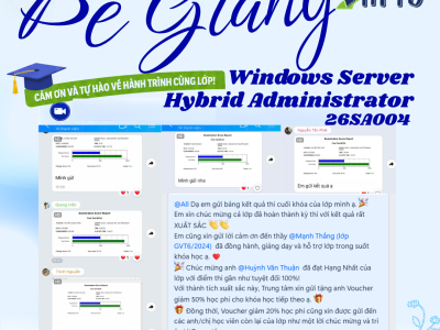 Bế Giảng Khóa Học Windows Server Hybrid Administrator Online (26SAO04) – Lớp Học Xuất Sắc Cán Đích Thành Công
