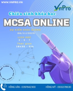CHIÊU SINH KHÓA HỌC CCNA ONLINE – VNPRO