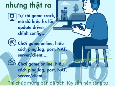 Chơi game nhiều, có lợi thế học IT?