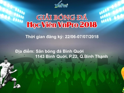 Đăng Ký Tham Dự Giải Bóng Đá Học Viên VnPro 2018