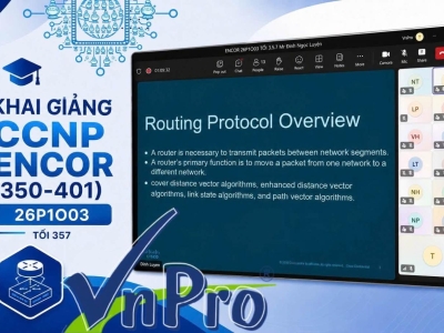 Khai Giảng Khóa Học CCNP ENCOR  Lớp 26P1O03 Tại VnPro