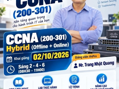 Khóa Học CCNA 200-301 Hybrid (Offline & Online)  VnPro