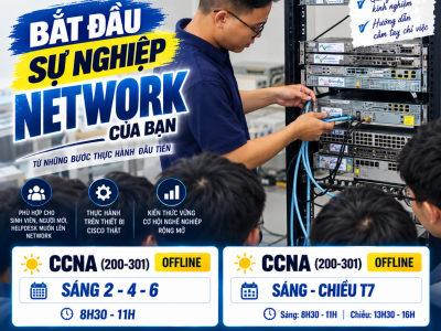 Khoá Học CCNA 200-301 OFFLINE Tại VnPro: Khóa Học Mạng Cisco Từ Căn Bản Đến Thực Hành
