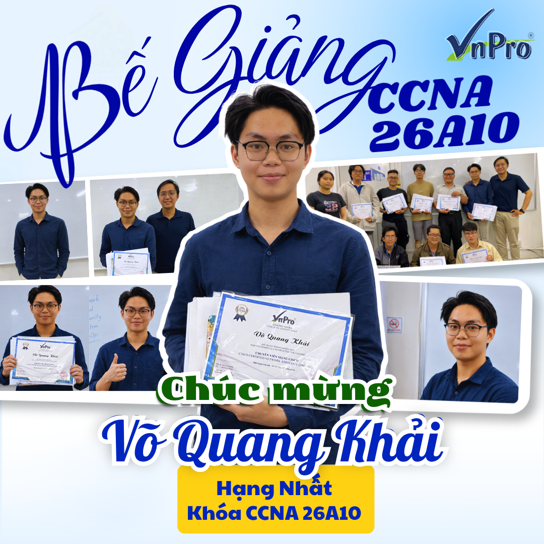 Lễ Bế Giảng Khóa Học CCNA 26A10 Tại VnPro: Hành Trình Chinh Phúc Tri Thức Mạng