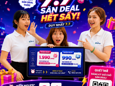 Sự Kiện Siêu Sale 7.7 Tại VnPro: Nhận Ưu Đãi Lên Đến 1.990.000 VNĐ Khóa Học IT