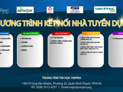 THƯ MỜI THAM GIA CHƯƠNG TRÌNH“VNPRO - KẾT NỐI NHÀ TUYỂN DỤNG”