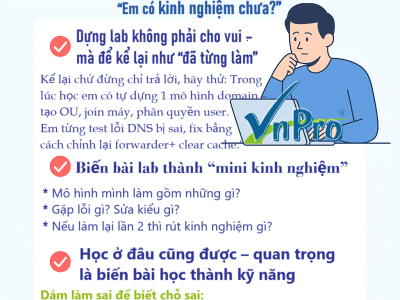  Tưởng học xong MCSA là “auto biết tuốt? Ủa sao vẫn run run khi bị hỏi: “Em có kinh nghiệm chưa?