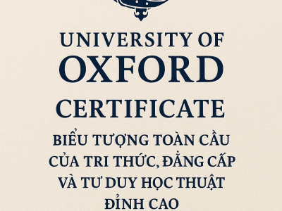 University of Oxford Certification  Biểu tượng toàn cầu của tri thức, đẳng cấp và tư duy học thuật đỉnh cao