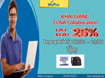 VNPRO KHAI GIẢNG KHÓA HỌC CCNA COLLABORATION NGAY TRONG THÁNG 01/2018