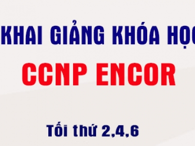 VNPRO – TIẾP TỤC KHAI GIẢNG LỚP CCNP ENCOR .TỐI 2-4-6