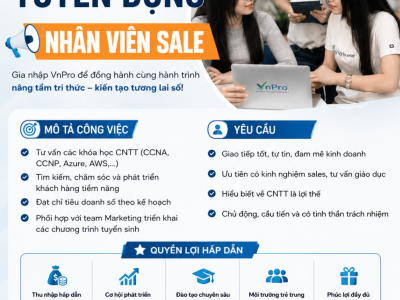 VnPro Tuyển Dụng Nhân Viên Sale | Thu Nhập Hấp Dẫn 2026